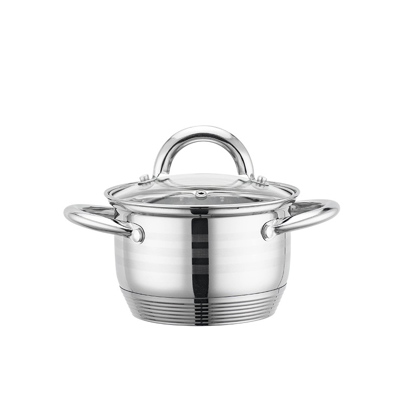 跨境不锈钢12件套锅线柄奶锅不锈钢汤锅蒸锅详情6