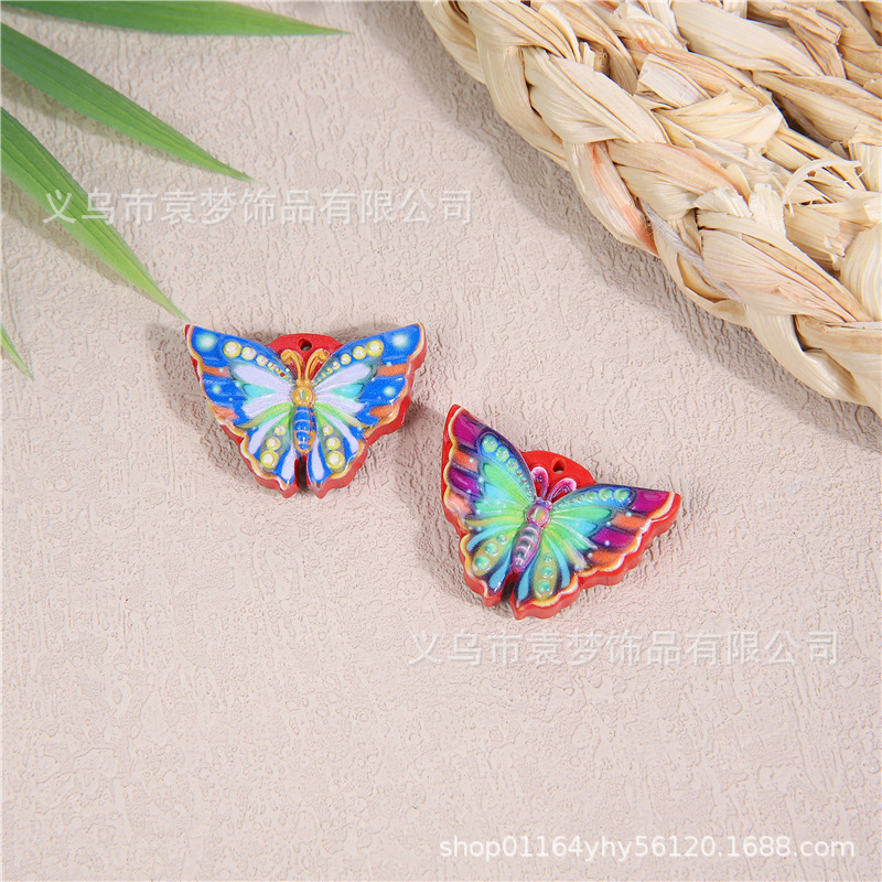 红砂彩绘唐卡葫芦吊坠批发朱砂水飞砂小狐狸狐仙平安扣项饰吊挂件详情3