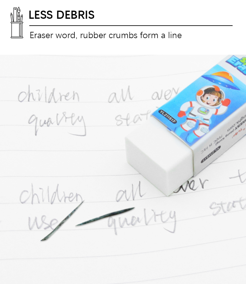 Yalong Cross-border Spcace eraser, high-quantity pencil eraser, classic pencil eraser pic 2