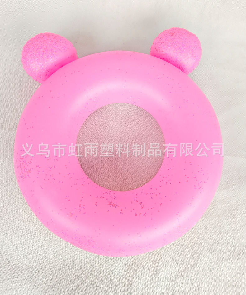 新款亮片兔子儿童游泳圈8-13岁网红卡通70草莓兔充气腋下圈运动户外游泳用品详情10