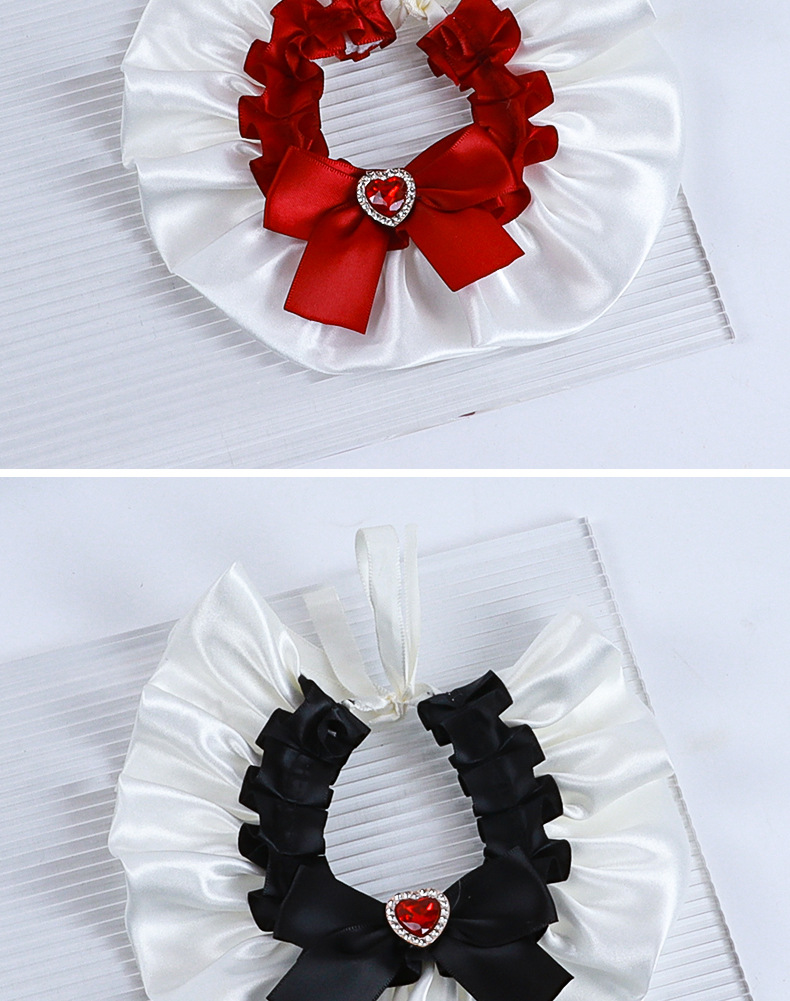 宠物口水巾蝴蝶结猫咪围脖蕾丝蝴蝶结款小猫口水巾项圈宠物围巾详情11