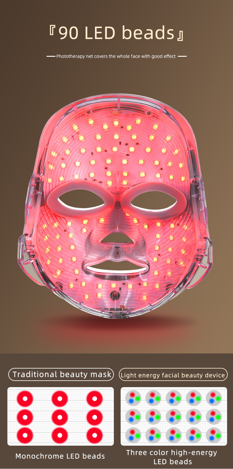 shanilak recargable touch colorful colorful light mask instrument instrumento de rejuvenecimiento fotónico de la piel máscara máscara de belleza led espectrómetro de belleza pic 4