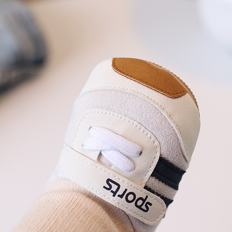 Spring and Autumn baby shoes for 0-1 year old boys and girls, soft-soled shoes and socks in one set, 3-6-9 months, casual walking shoes, anti-slip floor pic 6