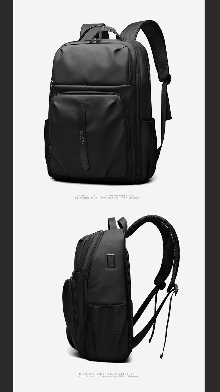 新款背包时尚双肩包商务通勤笔记本电脑包轻便休闲大容量17寸背包详情30