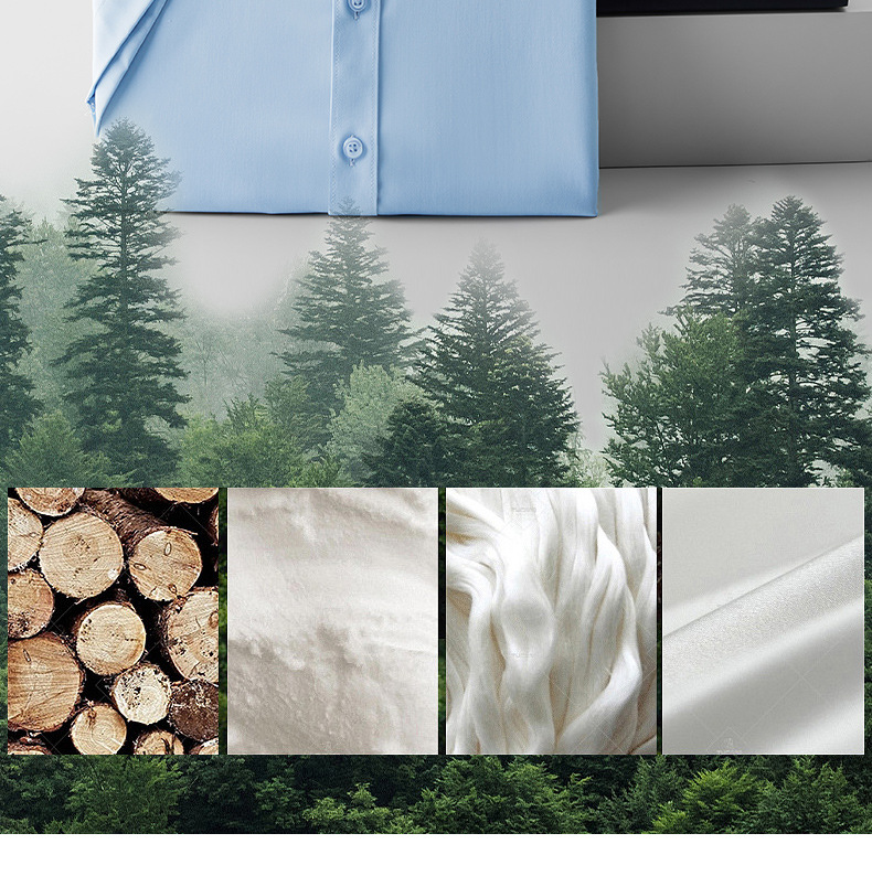 Modal short-sleeved shirt for men, summer stretch wrinkle-free business casual top, new summer commuter shirt pic 6