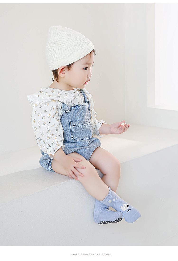 秋冬季无骨宝宝袜子棉婴幼儿童防滑底地板袜卡通中筒耳朵大版点胶详情17