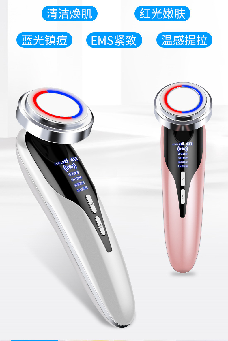 shanilak factory beauty equipment: Home color light warm skin rejuvenation, export and introduction device, facial cleansing massager, facial cleanser pic 5