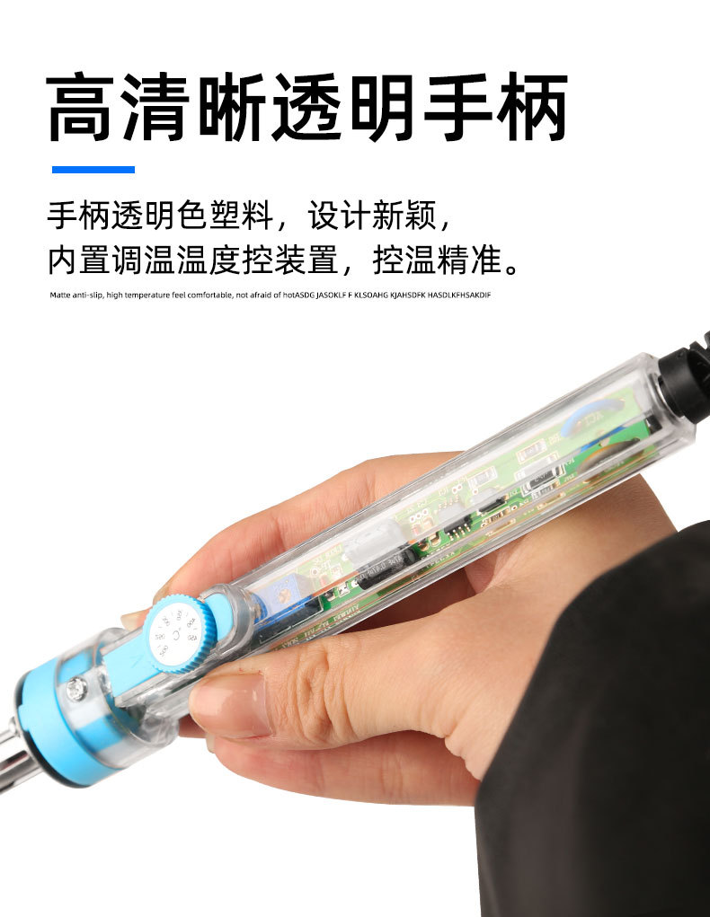 Wholesale soldering irons with pointed and flat nozzles, external heating, adjustable temperature, high-power soldering pens, and household repair soldering tools pic 20