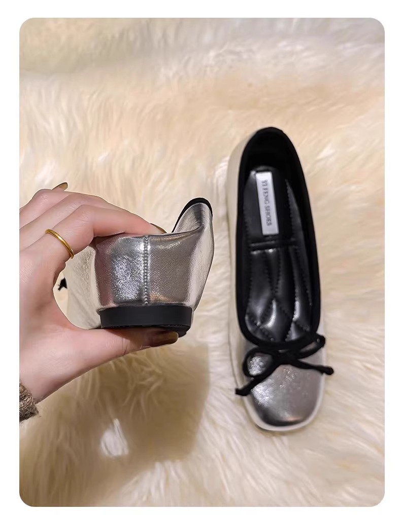 小个子蝴蝶结红色漆皮单鞋女鞋子2025年春秋新款内增高芭蕾舞婚鞋详情13