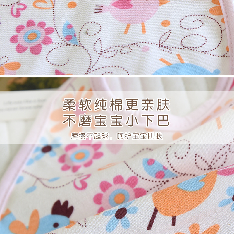 Newborn tie waterproof bib, cute little month-old baby print bib, adjustable infant saliva wipes pic 6
