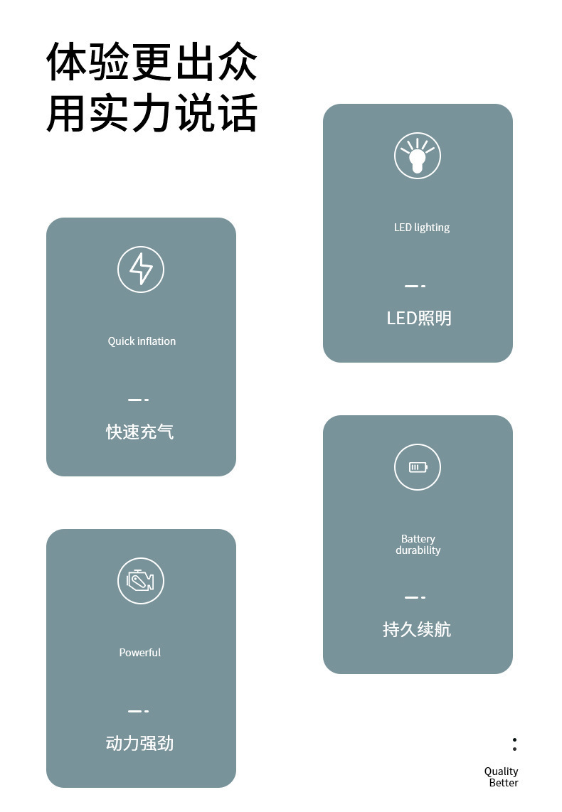 车载无线智能充气泵数显便携式多功能打气泵汽车打气筒自行车补气详情24