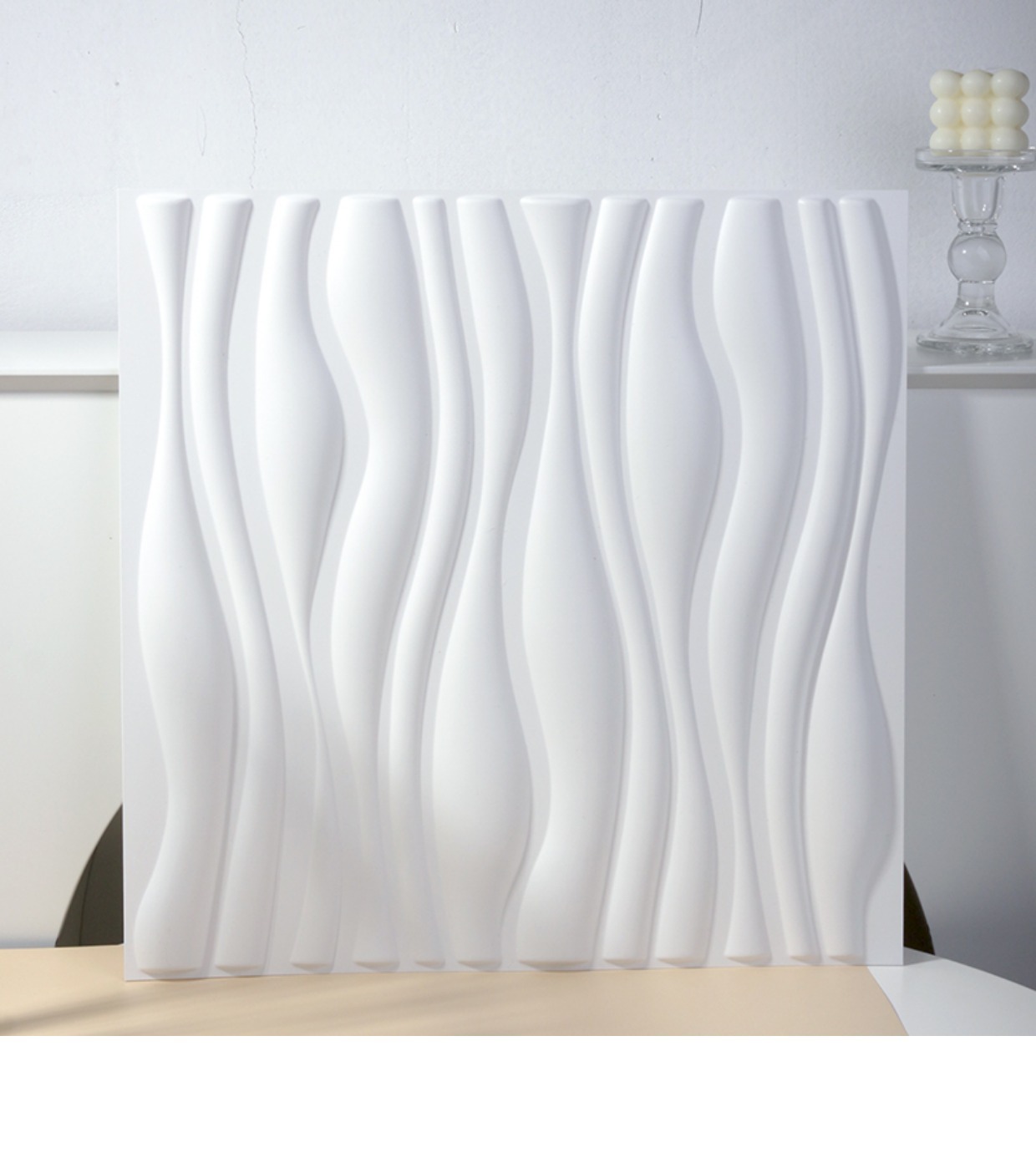 3D wall panel立体浮雕背景墙板贴客厅餐厅办公室民宿酒店KTV展厅遮丑墙壁PVC板跨境3D墙板绿生新材料详情26