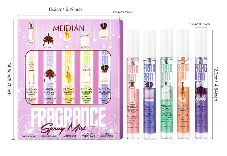 【 Cross-border Exclusive 】 Wholesale of 5-bottle MEIDIAN Fragrance Spray for Fresh, Light and Odor-Removing Perfume pic 17