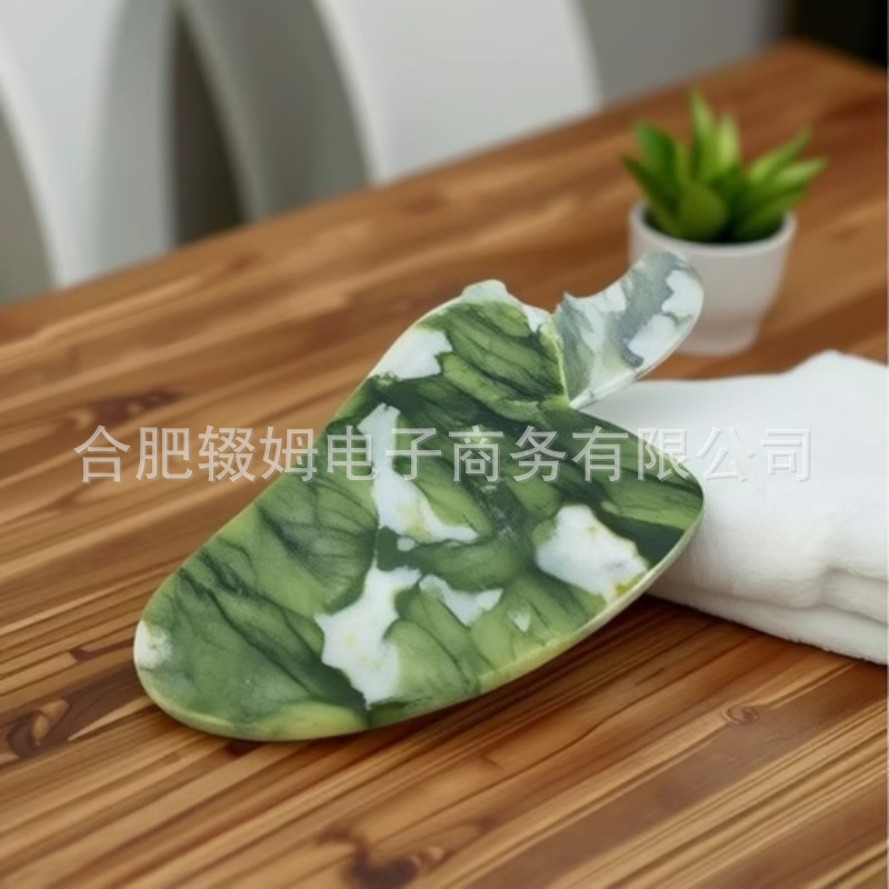 天然玉石美容器刮痧板面部颈部淋巴按摩自用中医馆美容院推拿馆用详情2