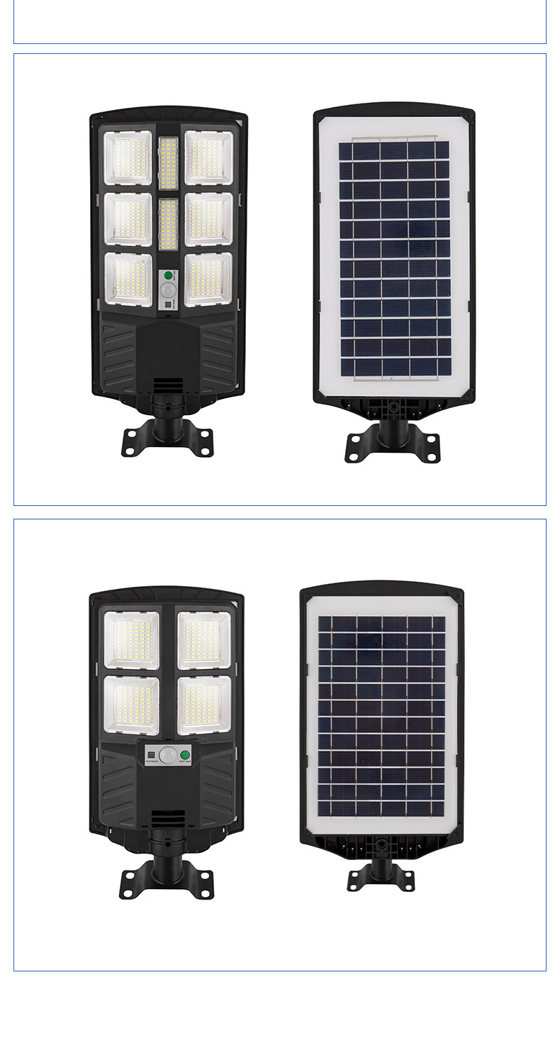 Ultra-bright high-power solar outdoor led street lamps for foreign trade export, three-sided screen 360° light-emitting integrated wall lamps pic 19
