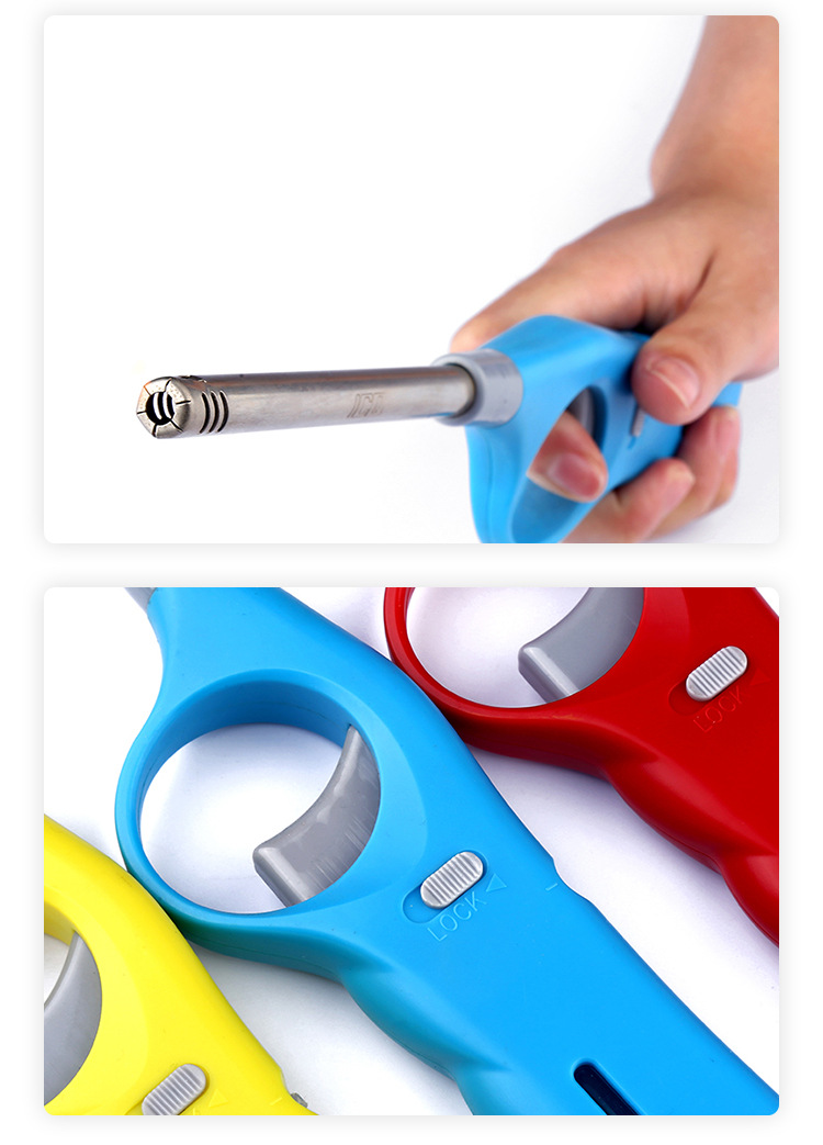 外贸现货点火器明火点火器厨房燃气灶打火机可充气不锈钢管点火棒详情11