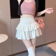 半身裙女春秋冬新款韩式复古蓝色碎花闲慵懒风长裙子高腰 a字裙休详情9