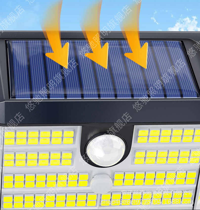 新款太阳能户外庭院灯家用农村院子室外防水人体感应照明路灯壁灯详情14