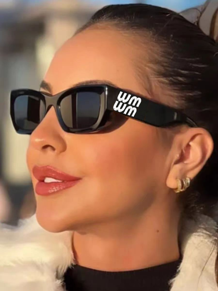 韩版高档猫眼谬家字母墨镜辣妹欧美风高级感复古太阳镜女百搭眼镜详情3