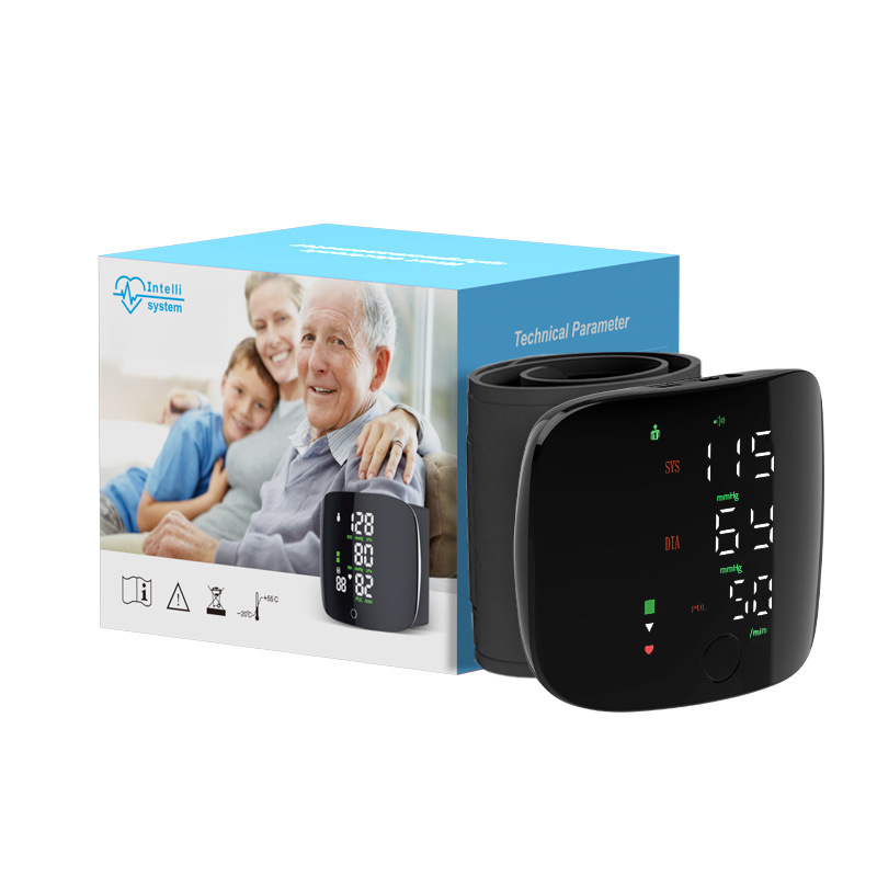 Hot Sell wrist blood pressure monitor USB charging, intelligent multi-voice backlit LCD large screen, English, Russian, Thai pic 8