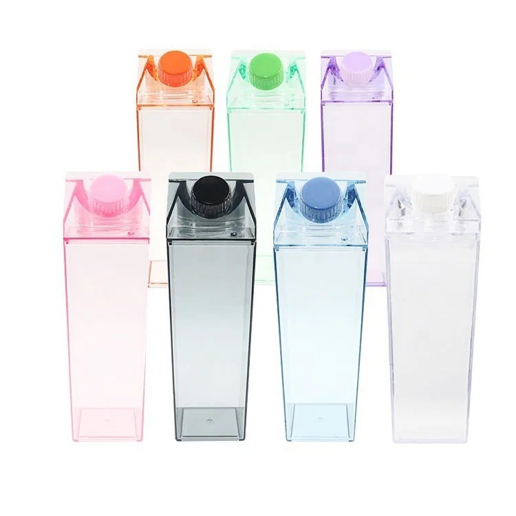 亚马逊跨境款创意学生水杯方形牛奶杯塑料杯日式牛奶盒1L现货详情5