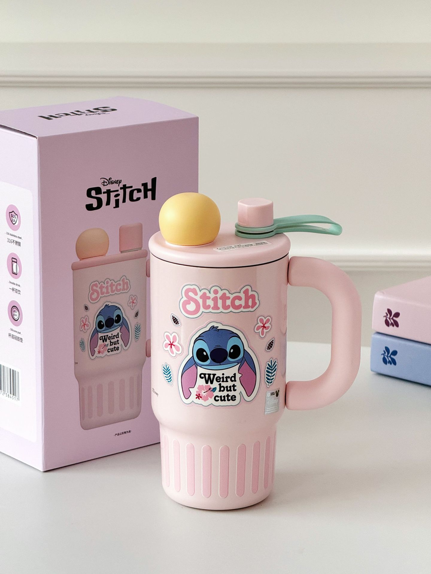 史迪仔新款2025大容量保温杯子女生高颜值可爱吸管双饮水杯联名详情15