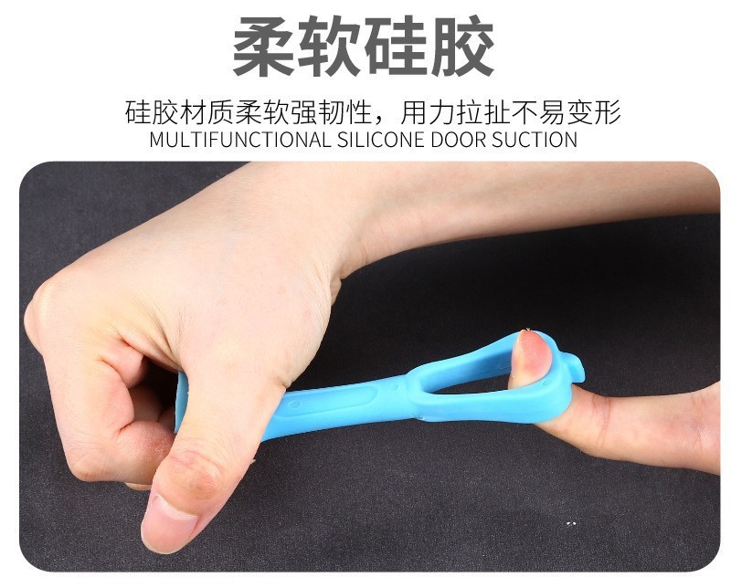 Silicone door suction, non-perforating anti-collision pad, buffer sticker, plastic rubber door, bathroom door top handle, door stop wholesale pic 4