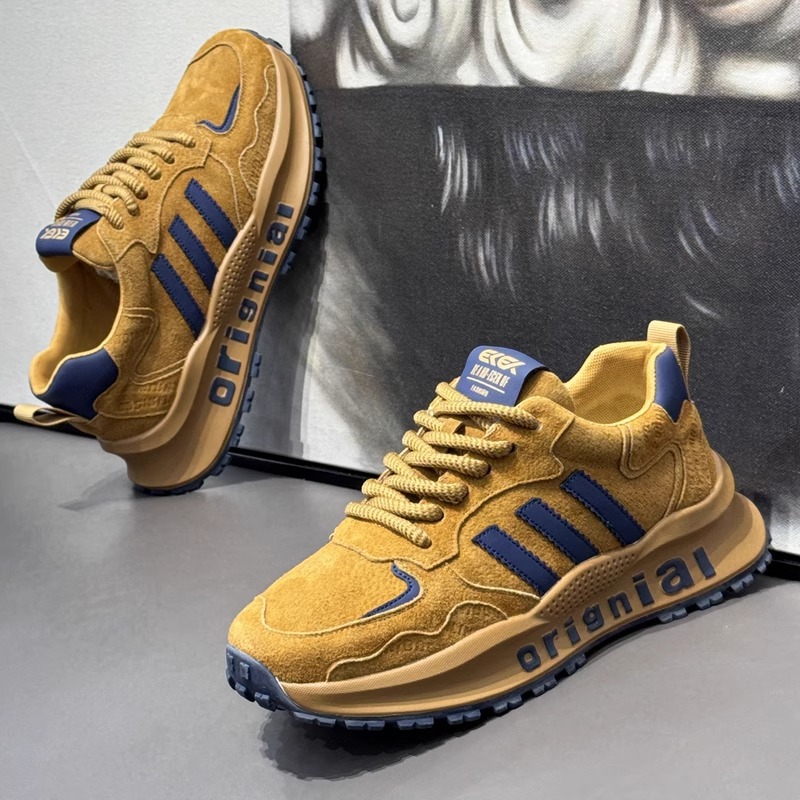 狂暴公牛男鞋三道杠老爹鞋2025春秋新款增高百搭休闲运动阿甘鞋潮详情7