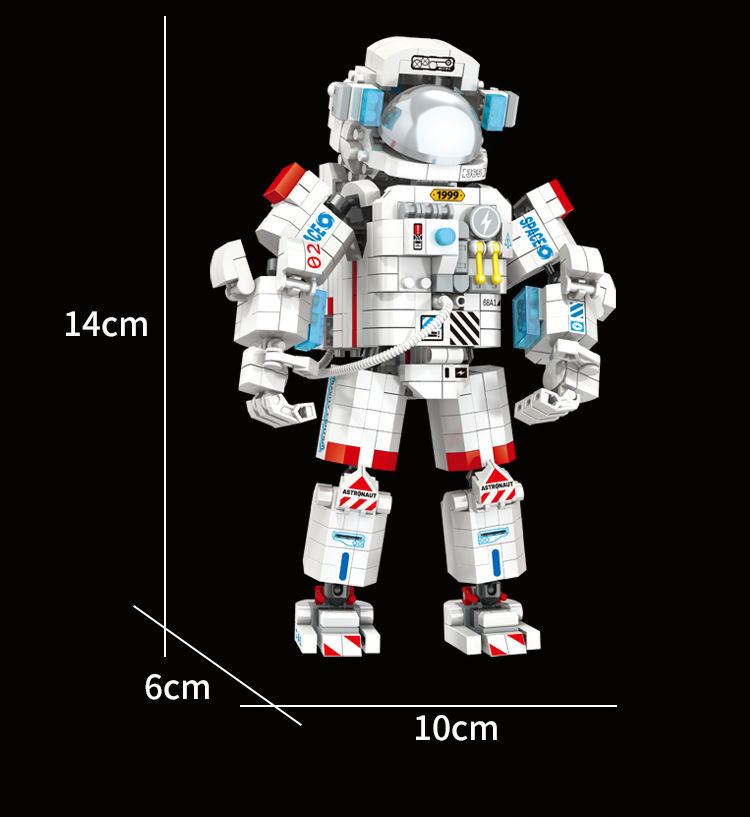 Compatible with Lego bricks, astronaut boy building puzzle toy models, high-difficulty trendy decorative items, birthday gifts pic 11