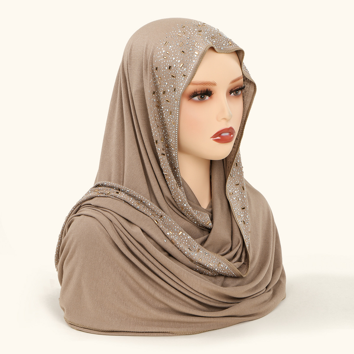 New best-selling irregular-shaped diamond ironing diamond versatile long scarf for women, Malay fashionable and elegant decorative headband, shawl and scarf pic 6