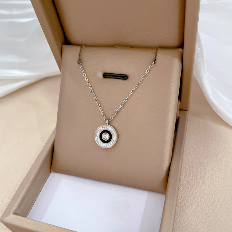 【通体钛钢】几何星球个性极简风炉内真金项链女ins网红锁骨链详情44