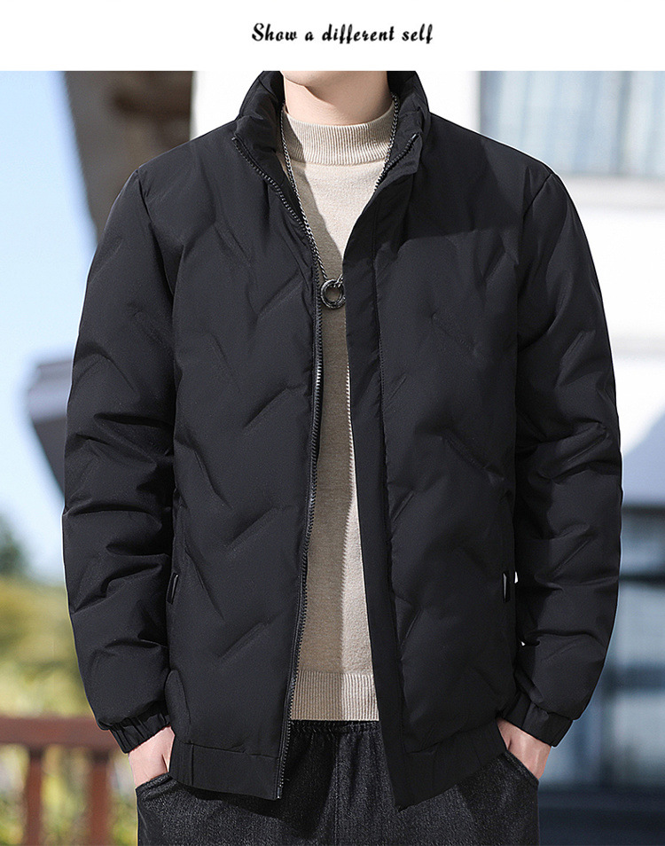 羽绒服男2025冬季新款短款加绒加厚轻薄韩版潮流男士立领外套批发详情15