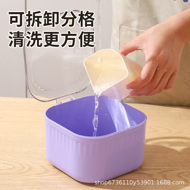 Kitchen four-compartment flavor box four-in-one set, household seasoning compartment storage box, moisture-proof and dust-proof seasoning box pic 4