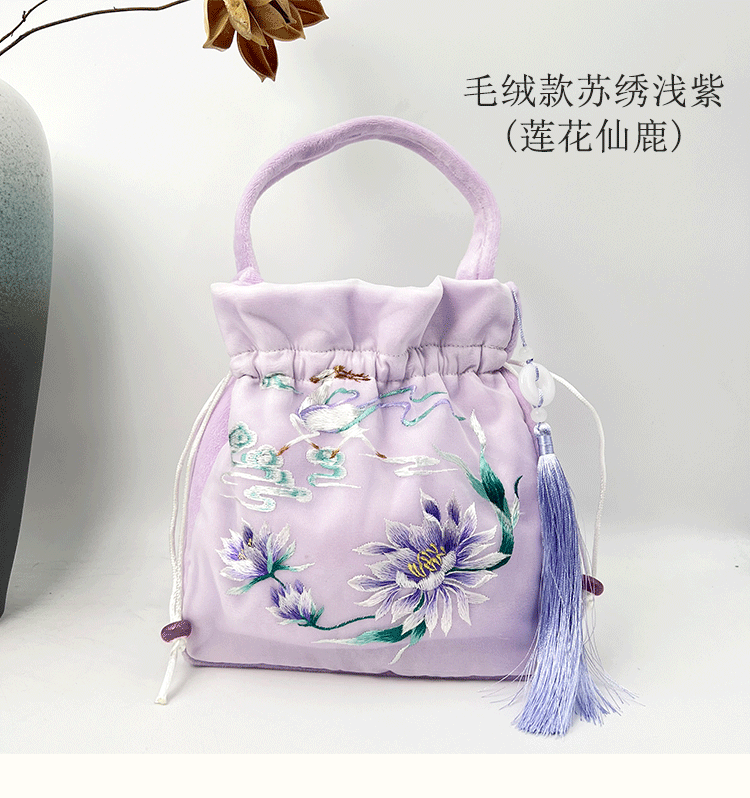 国潮四季百搭苏绣包包新中式百搭手提包国风斜挎包包汉服搭配古风包详情31