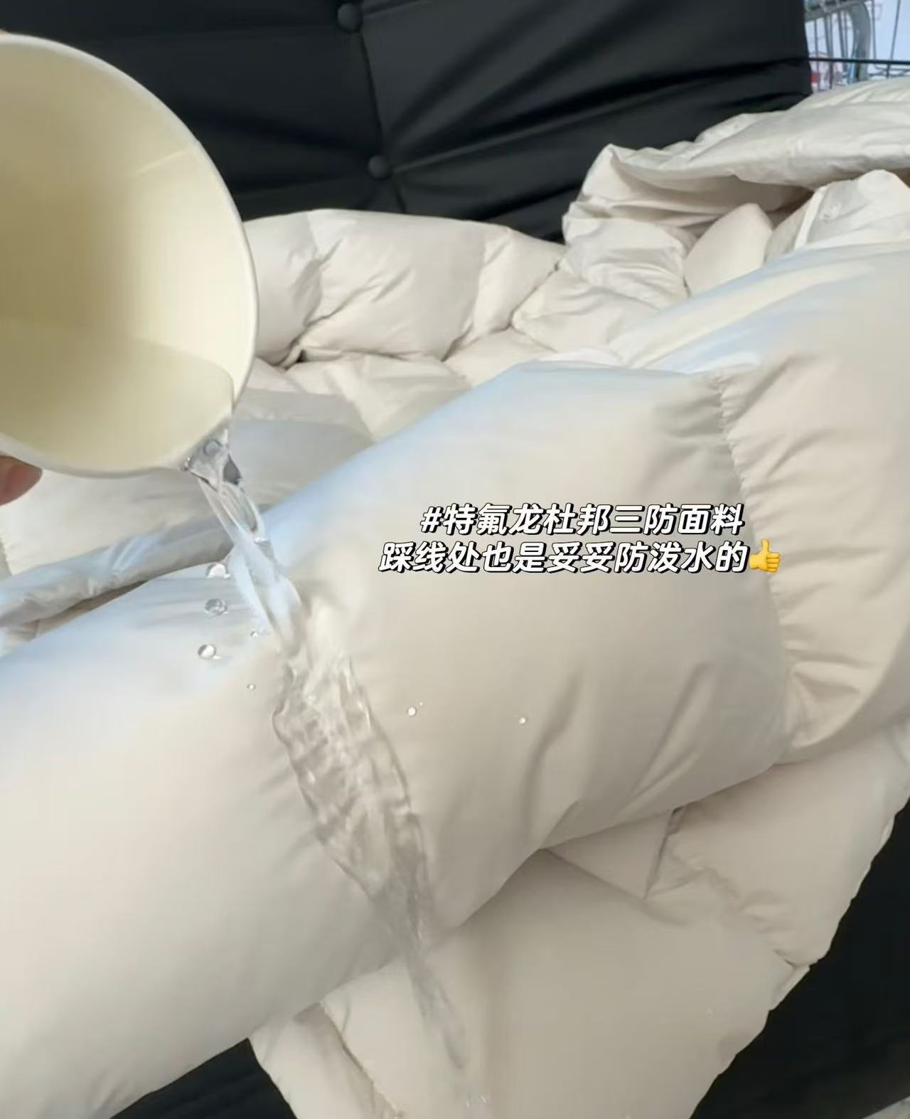 lulu同款泡芙五格杜邦三防可溯源90白鸭绒羽绒服女短款防寒面包服详情8