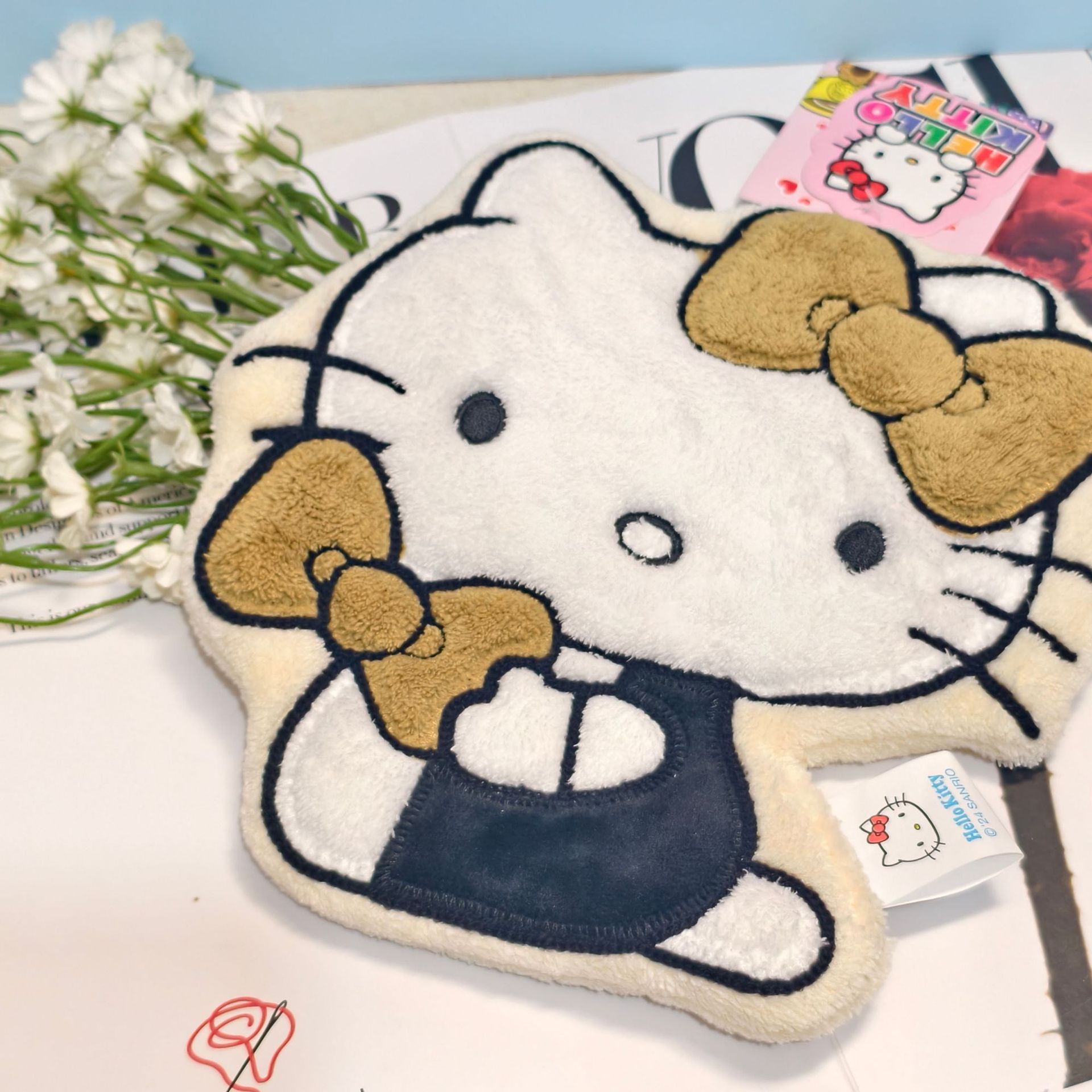 三丽鸥正版Hellokitty擦手巾可爱卡通毛巾挂式双层吸水珊瑚绒详情9