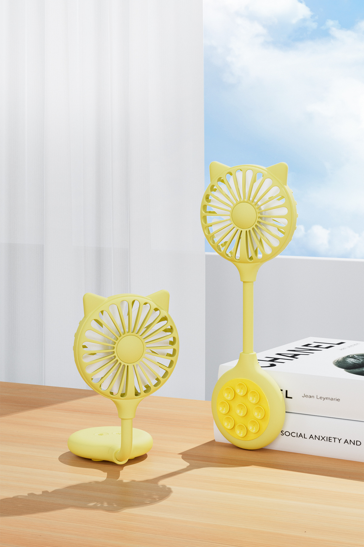 跨境电商爆款USB家用户外迷你猫耳小风扇吸盘随身便携式礼品批发详情16