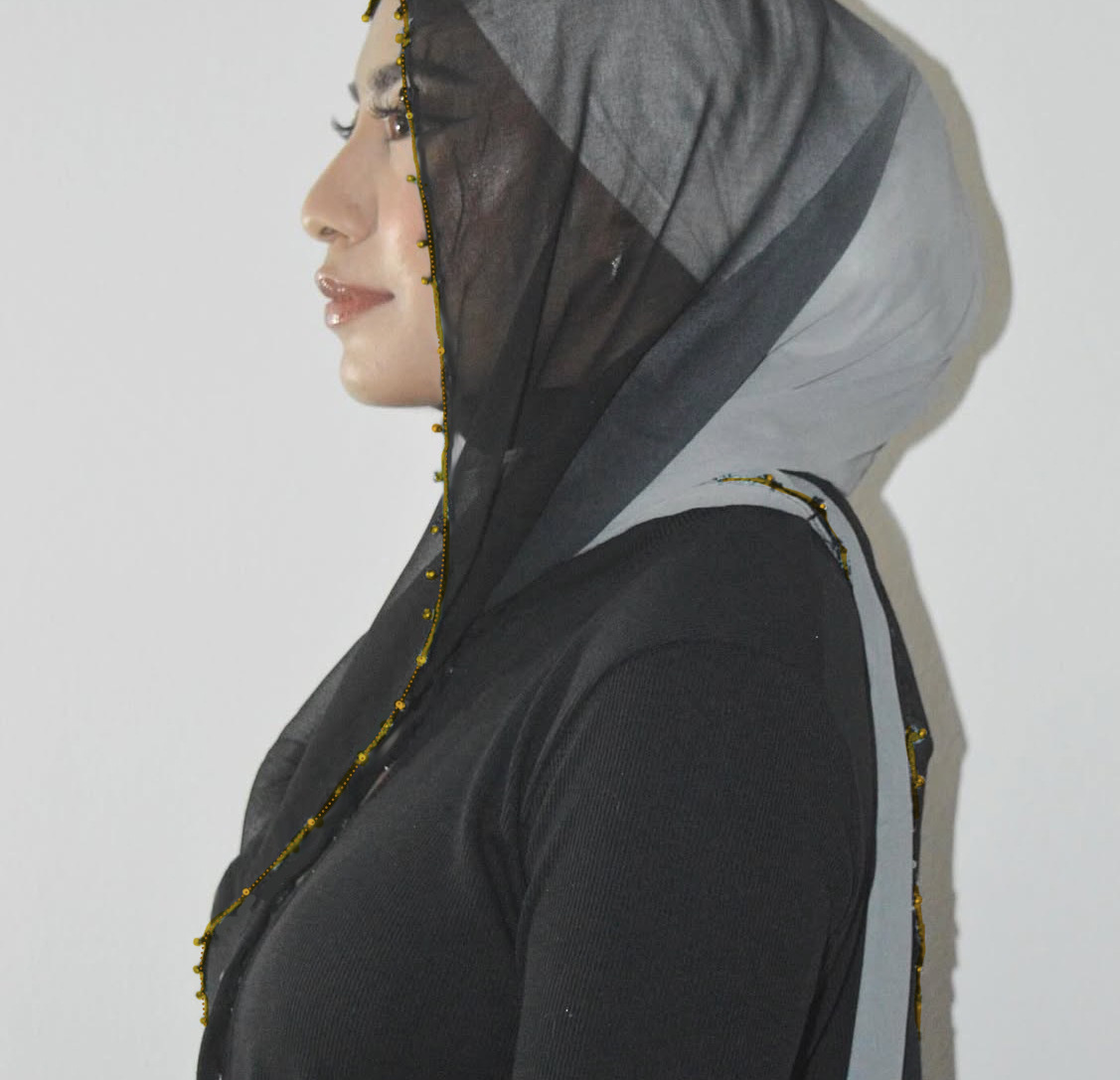 跨境新款马来亮钻围巾回族纱巾雪纺渐变色头巾女中东包头女士围巾详情12