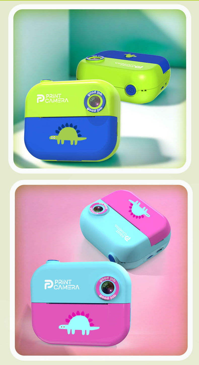 Cross-border new high-definition cartoon photo-taking and printing camera, children's digital dual-camera toy camera with Bluetooth pic 13