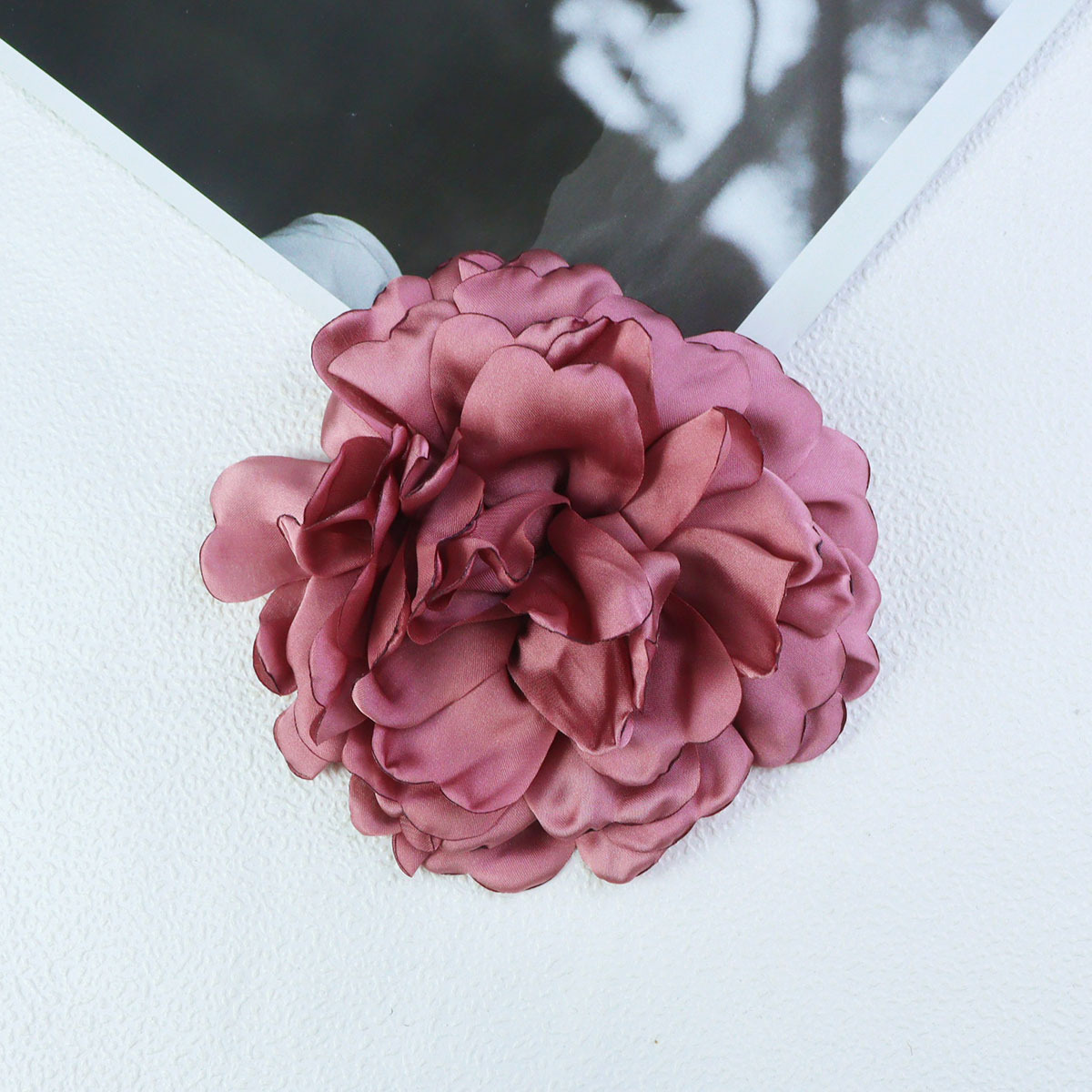 14cm缎面爱心花瓣手工diy发饰头饰配件辅料玫瑰花多层花瓣设计详情5