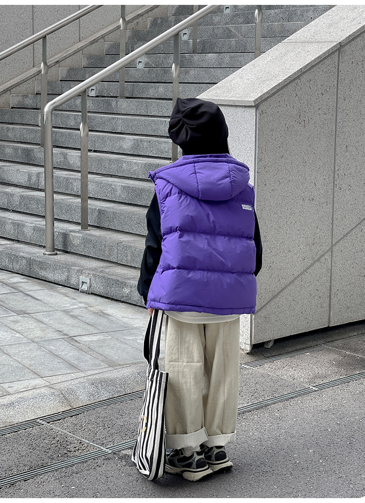 韩国童装儿童羽绒马甲秋装背心外穿男童女童幼儿园背心亲子装坎肩详情17