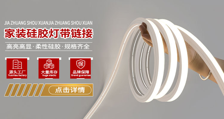 led硅胶灯带嵌入式圆形顶氛围造型户外防水软灯带柔性套管线性灯详情2