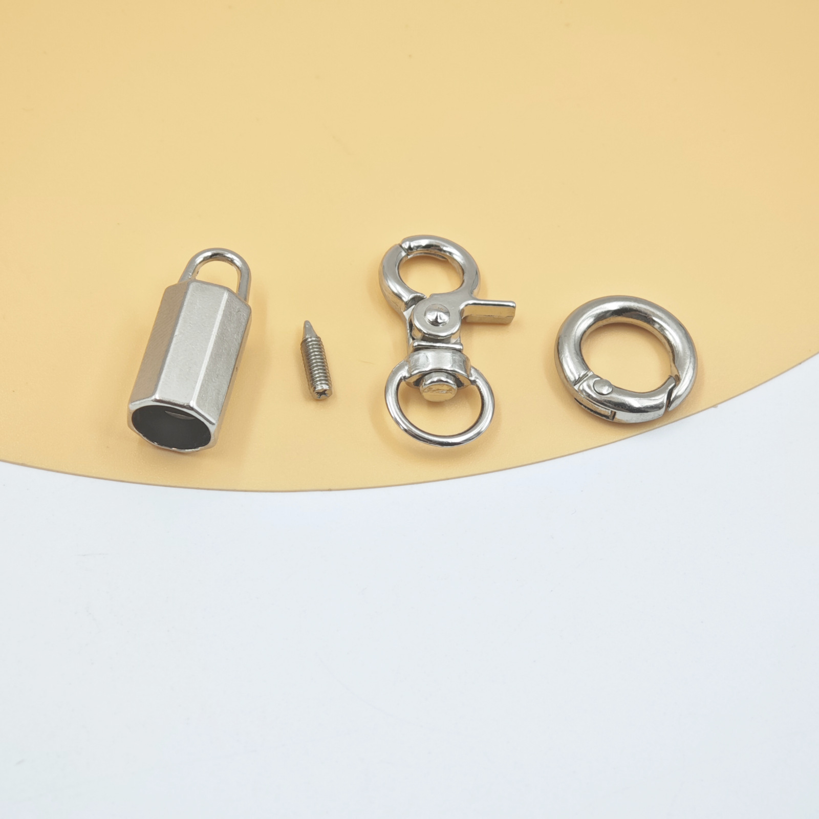 挂镀叻色3分龙虾钳扣六角吊桶手机挂绳弹簧圈套装箱包五金配件详情21