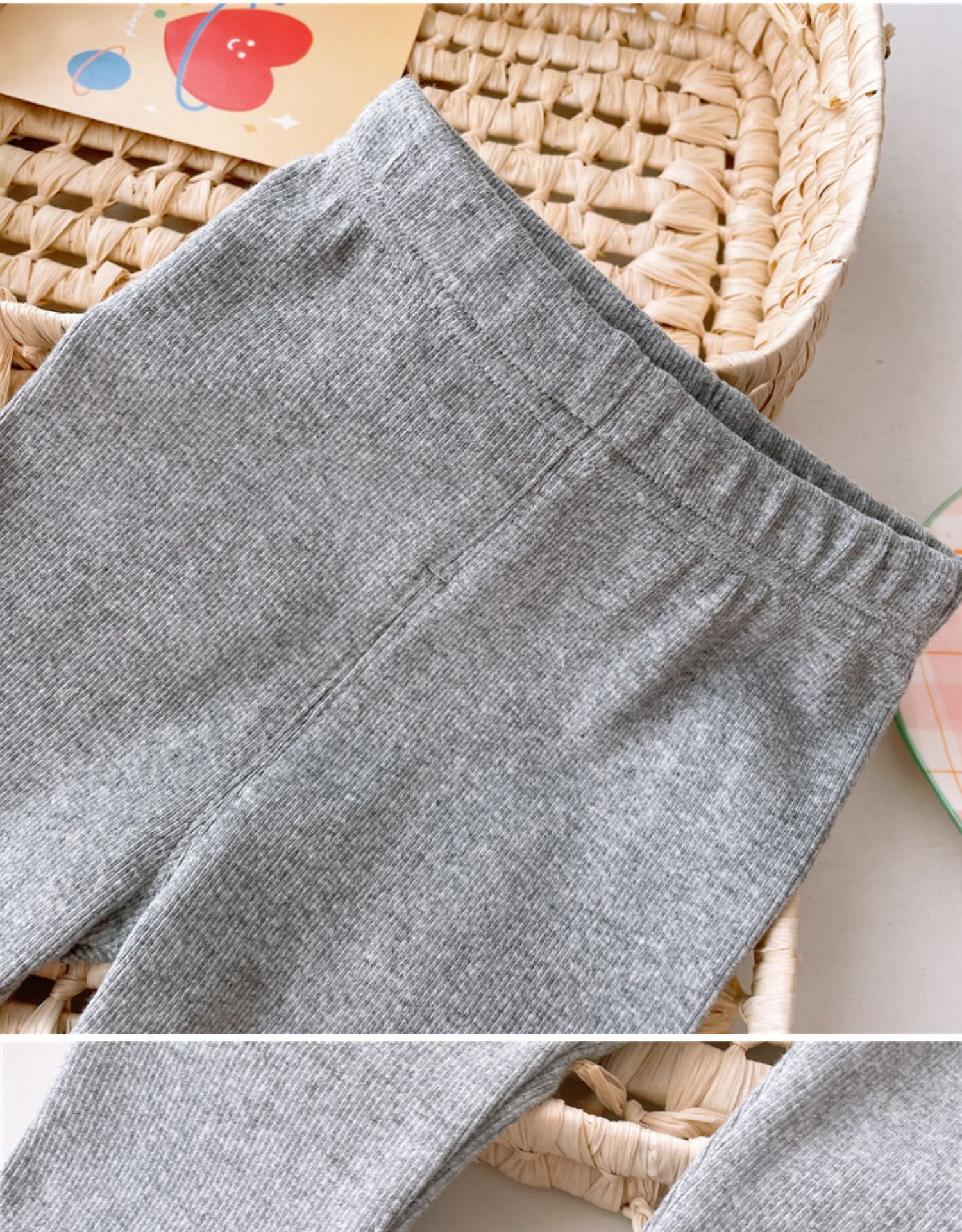 小熊印花女童夏装新品潮洋气宝宝外穿薄款小脚打底裤子 儿童百搭童裤可爱款详情7