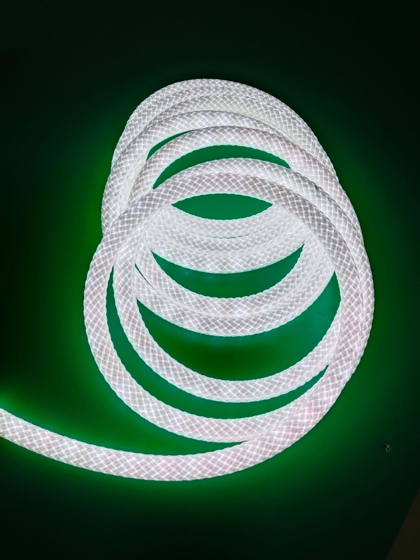 Internet-famous woven nylon light strip, 360-degree LED waterproof neon seven-color flashing light, RGB iridescent running horse atmosphere light pic 15