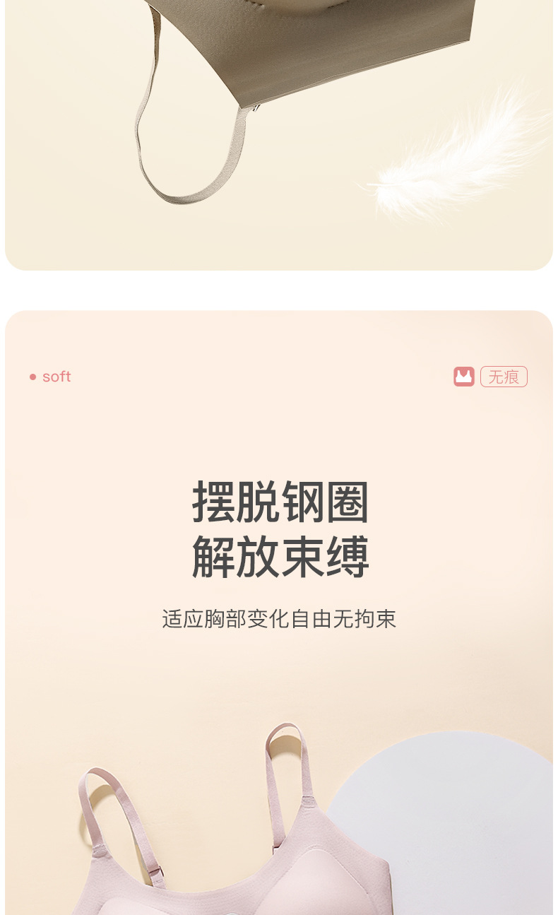 云朵无尺码无痕内衣女小胸聚拢美背胸罩无钢圈睡眠背心式运动文胸详情11