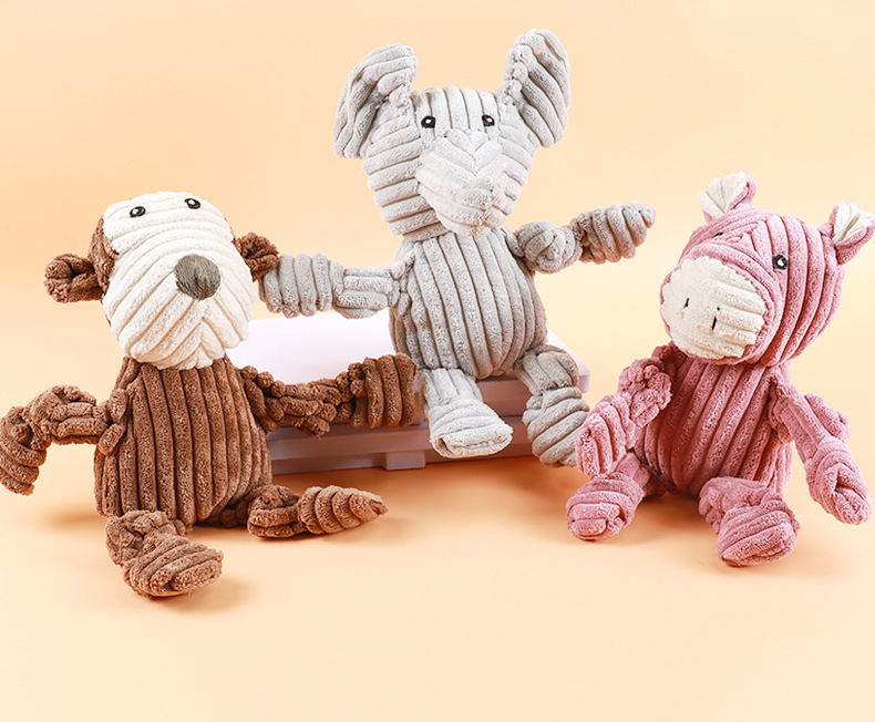 Dog toys, biting resistant animal plush sound-making dolls, small puppies grinding their teeth to relieve boredom and self-entertainment, pet toys for relaxation pic 5