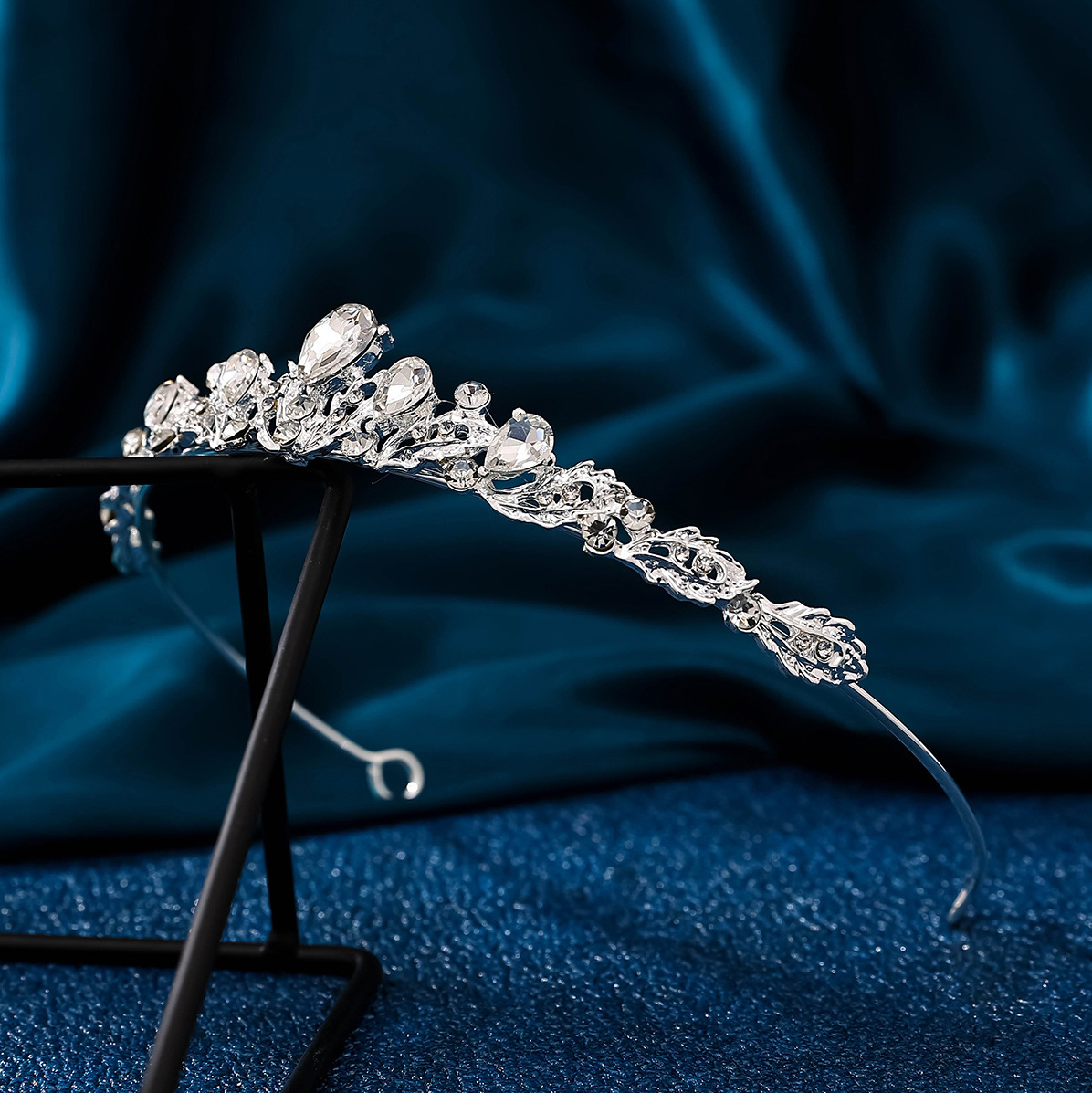 New diamond and silver princess headwear wedding dress from Europe and America, super shiny crystal bridal hair crown, princess crown pic 10