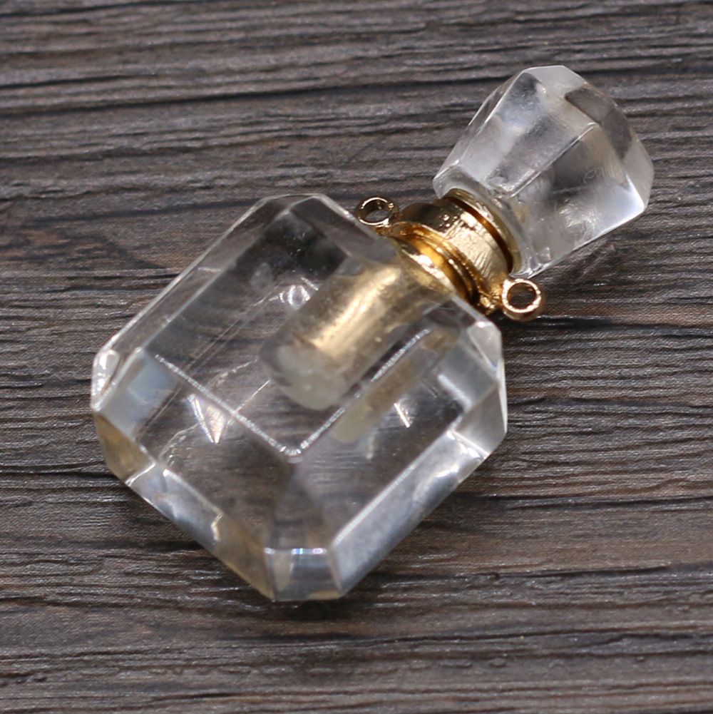 Exquisite natural semi-precious stone perfume bottles, white crystal, various shapes, DIY accessories, fashionable and exquisite wholesale production pic 80