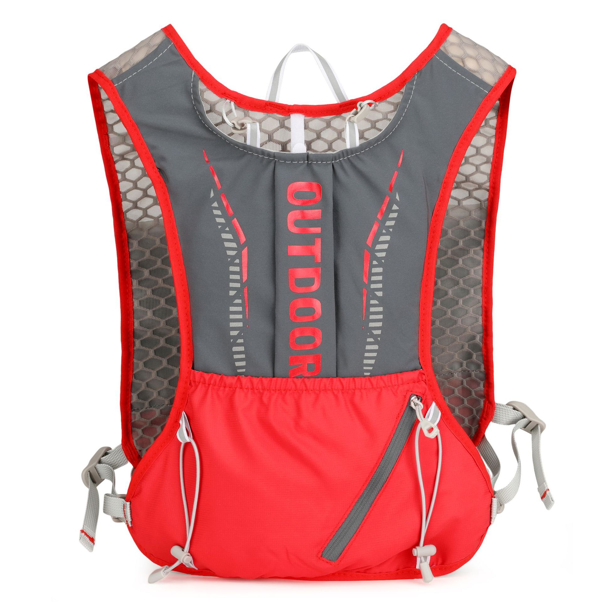 新款多功能尼龙跑步背包 安全反光运动背包水袋背包 骑行包详情41